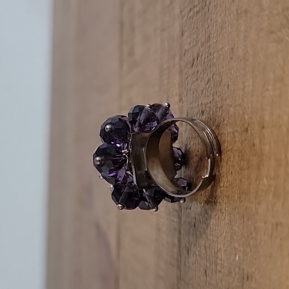 Purple Cluster Ring - image 4